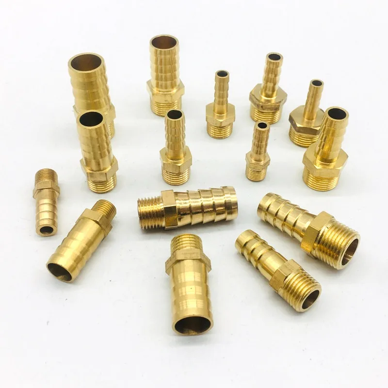 5Pcs Brass Pipe Fitting 6/8/10/12/14/16mm Hose Barb Tail 1/8