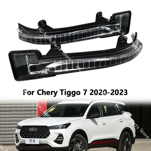 Espejo retrovisor de marcha atrás para Chery Tiggo 7, señal de giro, luces de borde de espejo lateral izquierdo y derecho, 2020-2023