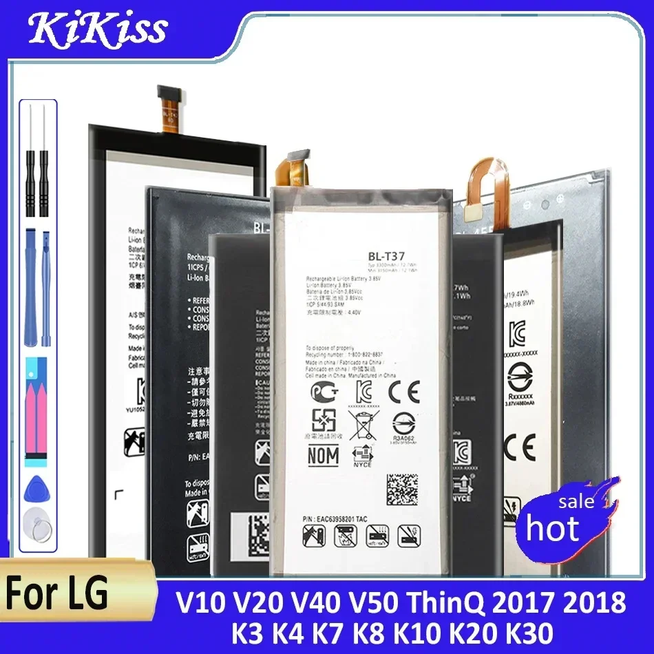 Battery For LG K3 K4 K7 K8 K10 K20 K30 V10 V20 V40 V50 ThinQ 2017 2018 BL 44E1F/45A1H/45B1F/45F1F/46G1F/46ZH/49JH/T36/T37/T42