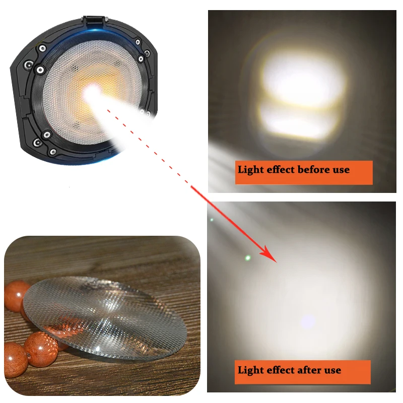 60 70 80 100 110 150 200 MM Compound Eye Fresnel Lens LED Condenser Honeycomb PMMA  Acrylic DIY Projector Spotlights Wall Lights