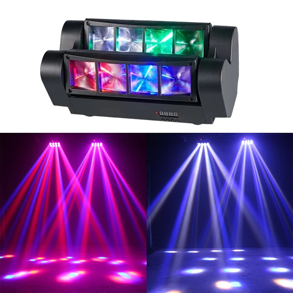 

Led Moving Head 80W RGBW 4in1 Dmx512 Stage Light Beam LED Spider Beam Dj Light Disco Wedding Party KTV Bar Nightclub Lights