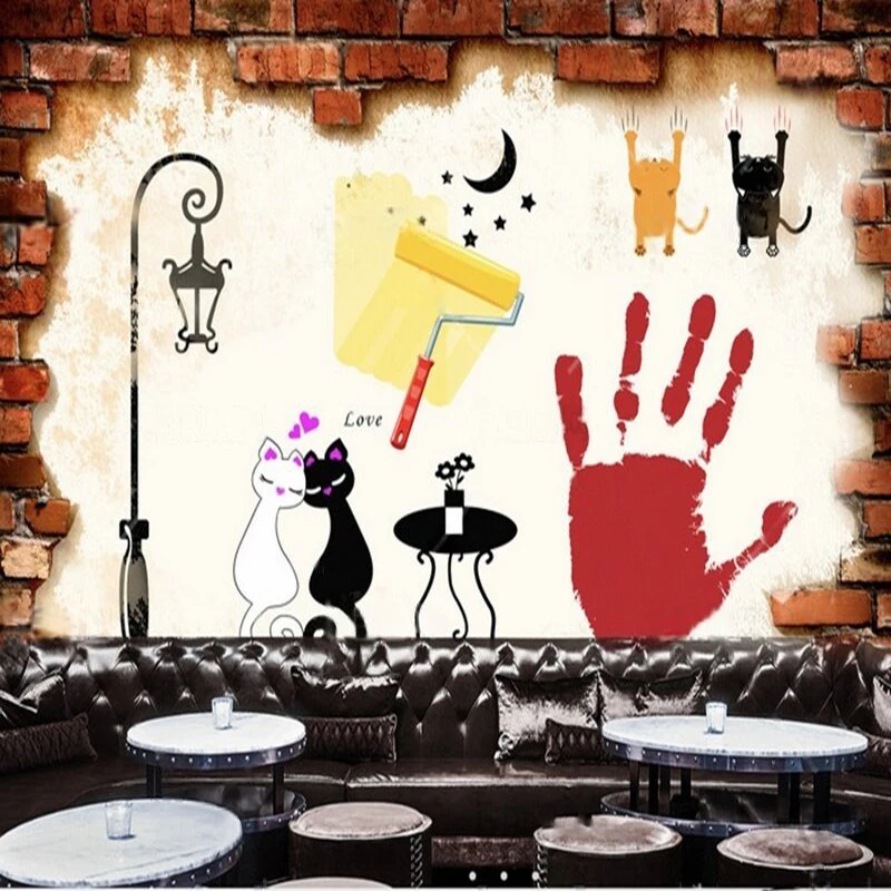 European-style retro wall tiles free-themed cool hotel KTV work clothes TV luxurious home decoration bedroom background wall