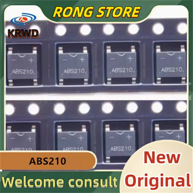 20PCS ABS210 New and Original Chip IC ABS210 SOP-4 2A/1000V Patch Bridge Stack Rectifier Bridge