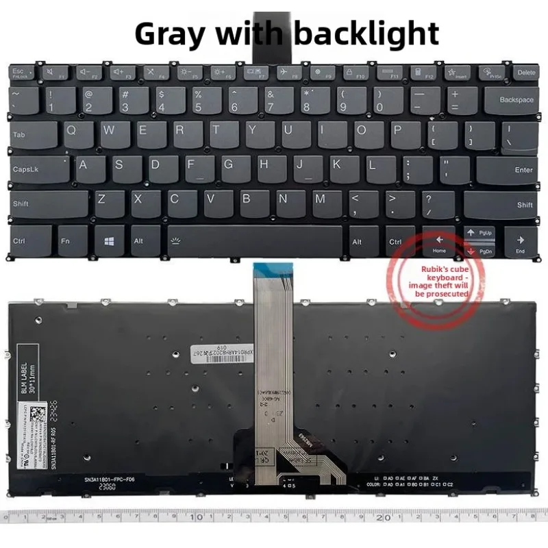 New US Keyboard for Lenovo IdeaPad Pro 5 14APH8 14ARP8 14IRH8 Laptop Keyboard Gray