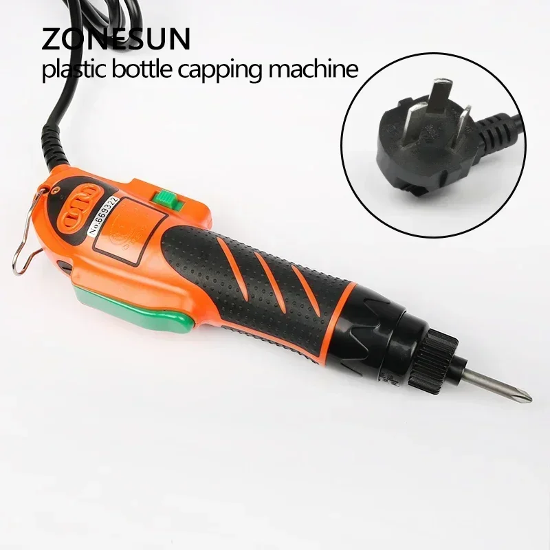 

ZONESUN 100W Hand Held Bottle Capping Tool Plastic Smoke Oil Bottle Capping 10-50mm Cap Screw Capping Machine