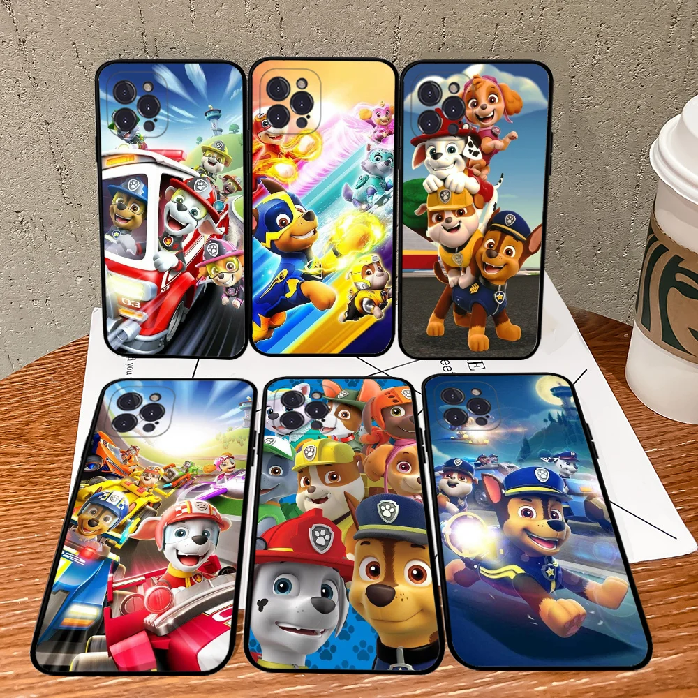 Cartoon Dog Animal P-Patrol Phone Case For iPhone 15 14 11 12 13 Mini Pro XS Max Cover 6 7 8 Plus X XR SE 2020 Funda Shell