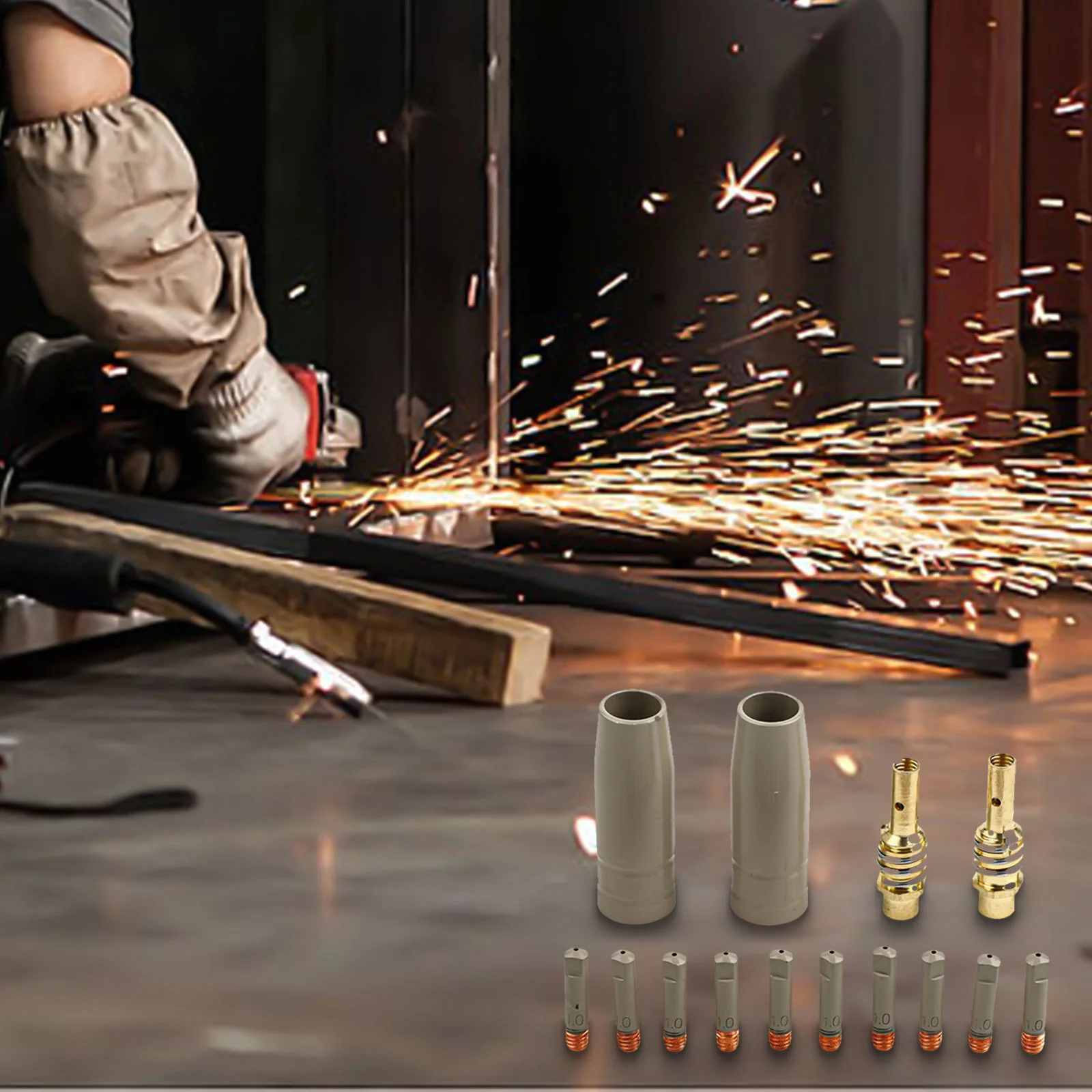 Aviation Aluminum Nozzle Airless Gas Nozzle Set As Shown In The Picture Electrode Clip For Welding Applications