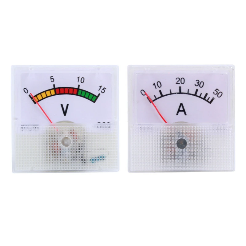 Uniteelec 91L16 DC15V/20V/30V/50V/75V/AC150V /AC300V 5A/10A/20A/30A/50A 40X40mm  Small Voltage Meter