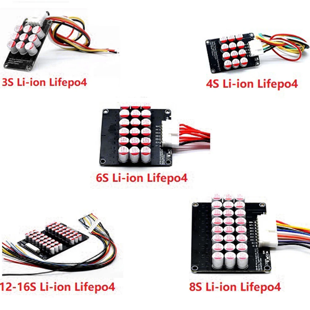 3S 4S 6S 8S 12-16S Balance Battery Equalizer Balancer Board Capacitor BMS Lithium Battery Charging Board for Lifepo4 LTO Lithium