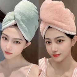 1PC Women Long Hair Quick-Dry Hair Towel Soft Microfiber Shower Cap Towel Bath Hats