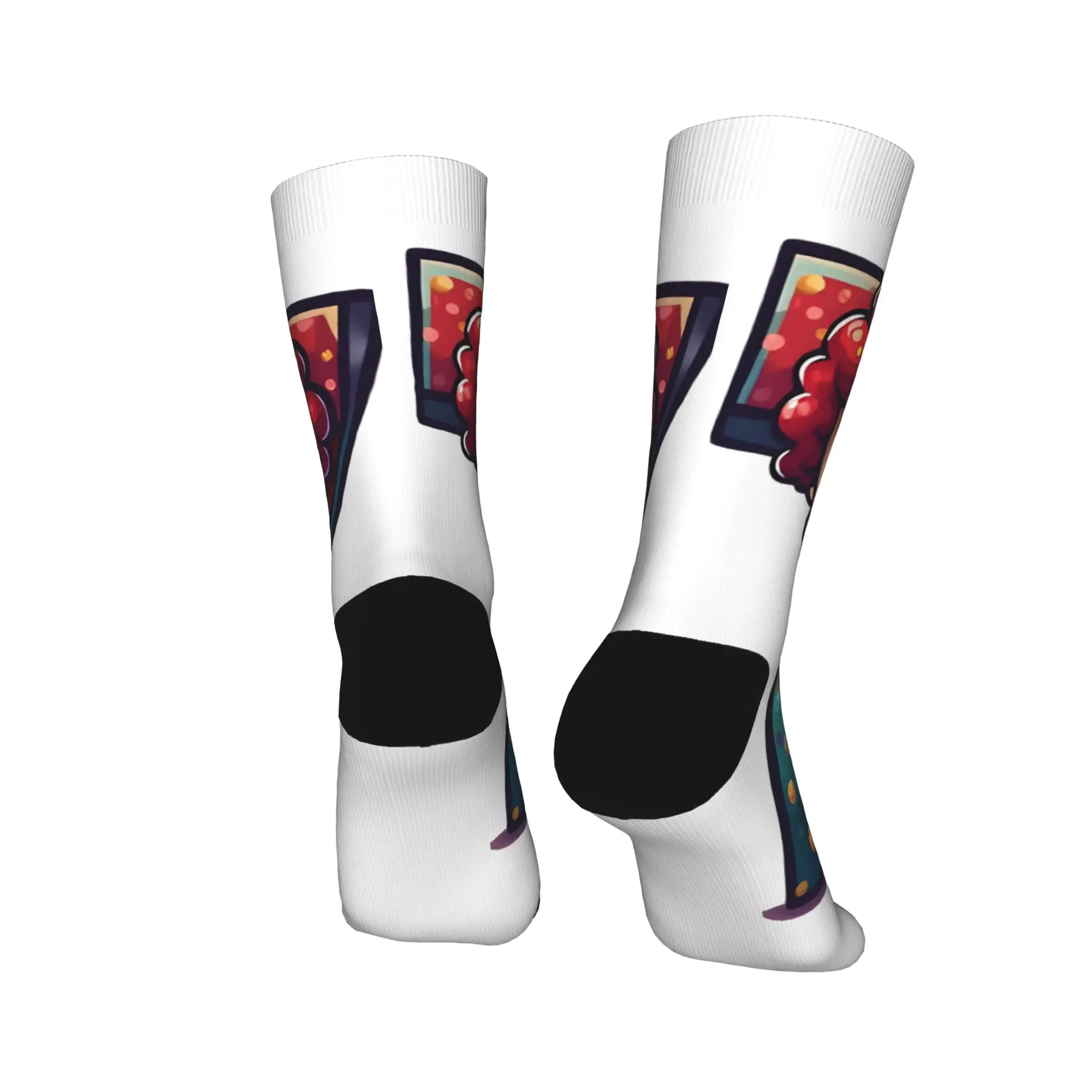 عدد 7 قميص مع مهرج ميمي 67 الجوارب المضادة للانزلاق جوارب الرجال عالية الجودة الدراجات الجوارب الربيع خمر نمط الجوارب