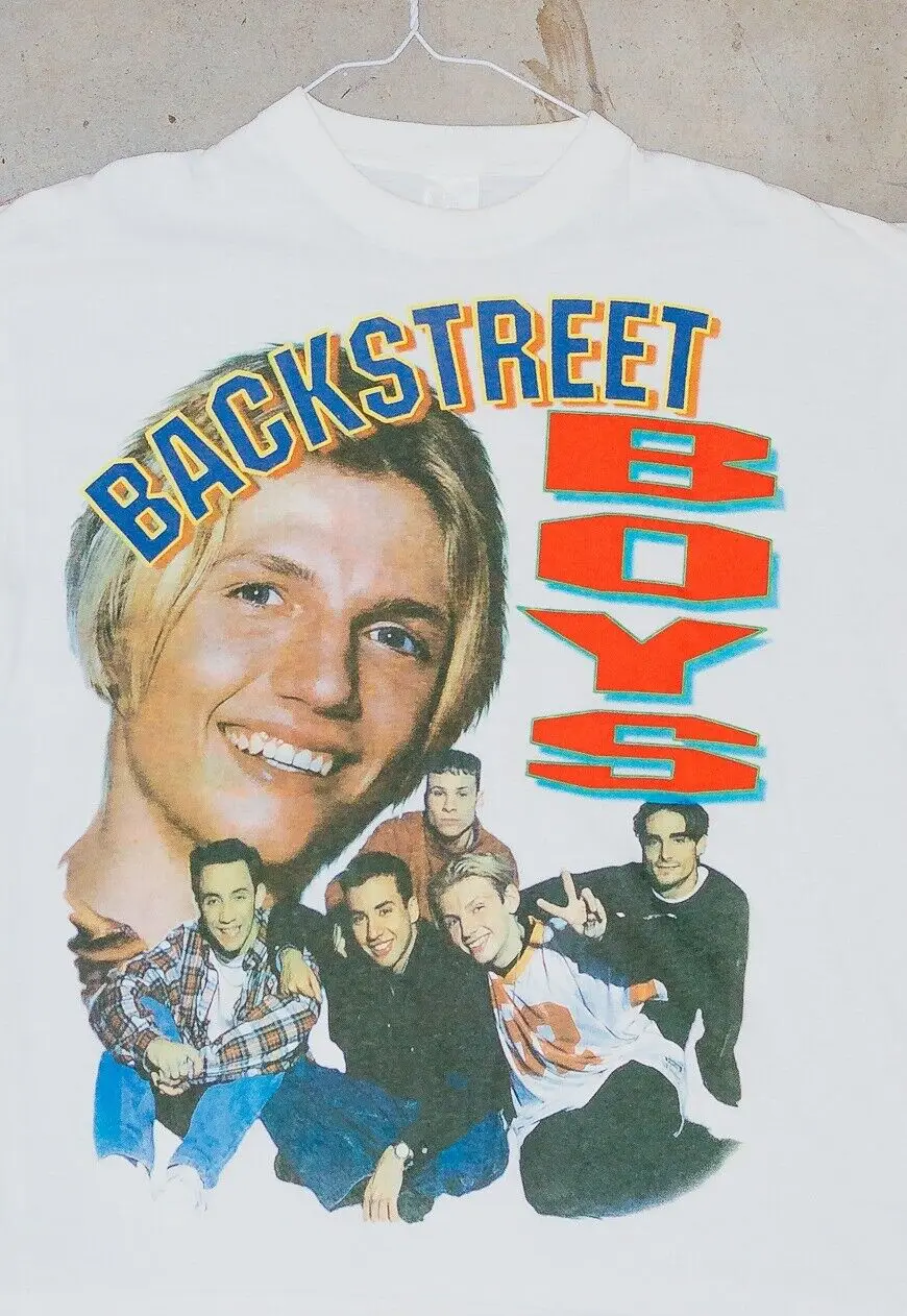 Vtg Nick Carter And Backstreet Boys Band Members Cotton White S-5XL Shirt MM602