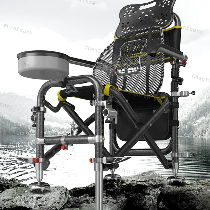 Portable All Terrain Fishing Chairs Fold Multifunction Backrest Bracket Fishing Chairs Nordic Banco De Pesca Entertainment