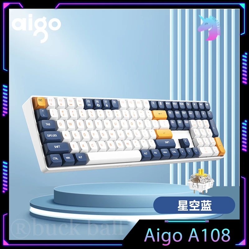 Клавиатура игровая Механическая Aigo A108, Usb Type-C, 110 клавиши