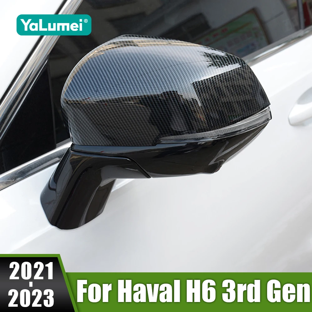 

For Haval H6 3rd Gen 2021 2022 2023 GT DHT-PHEV Car Rearview Mirror Shell Cover Side Mirror Cap Trim Stickers Case Accessories