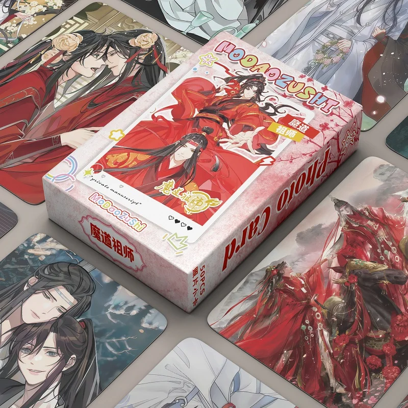 50PCS Mo Dao Zu Shi Lomo Cards Set Anime HD Photocards Wei Wuxian, Lan Wangji Mini Photo Cards Fan Collectible Gift