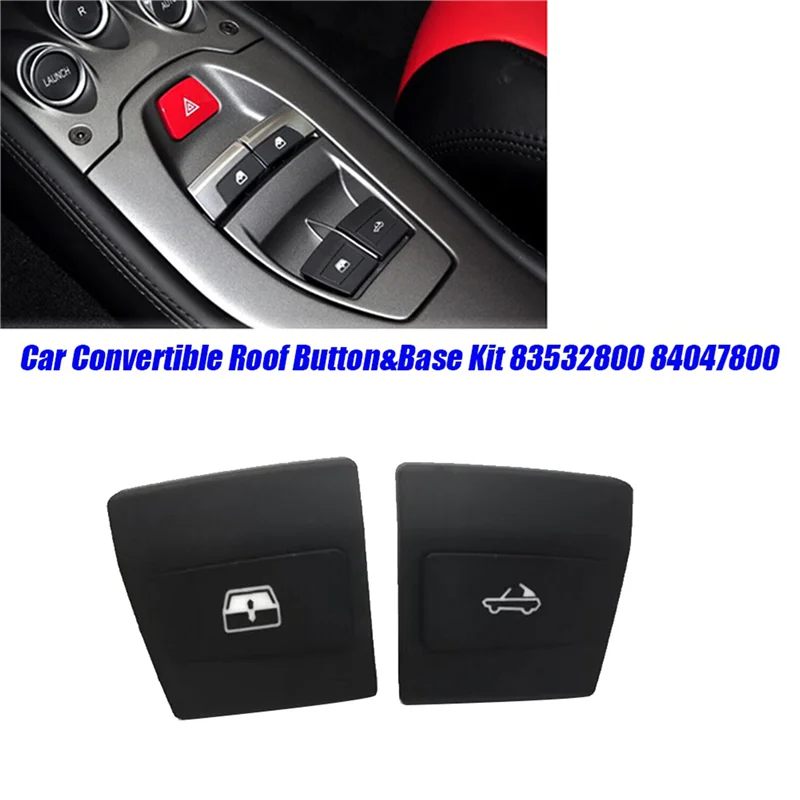 

2Pair Convertible Roof Button & Base Kits 83532800 84047800 For Ferrari 458 488 Spider 10-19 Power Sunroof Switch Cover