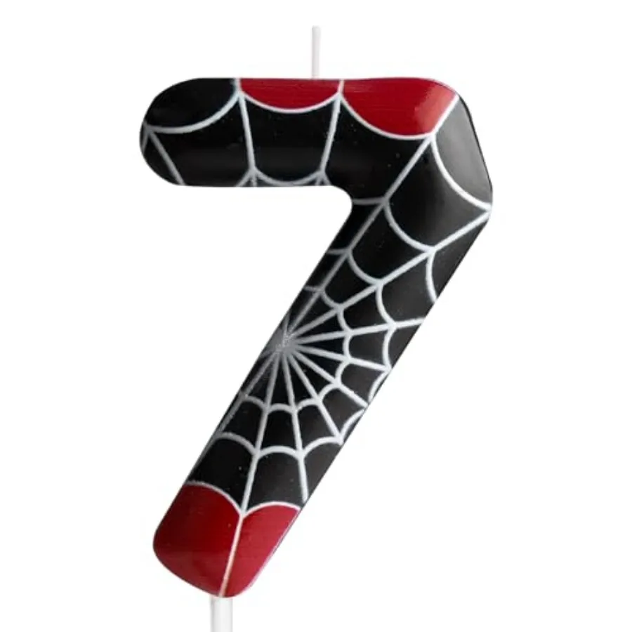 s Candle th Birthday Candle Black Red s Web Cake Decoration Birthday Party Supplies s Cartoon Themed Cake Topper Decorations fo