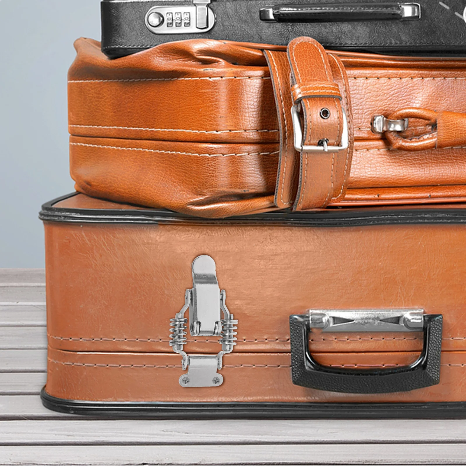 

4pcs Loaded Heavy Duty Iron Toggle Catch For Toolbox Rv Cabinet Large Capacity Shockproof Duckbill Design Lock Toolbox Lock Iron