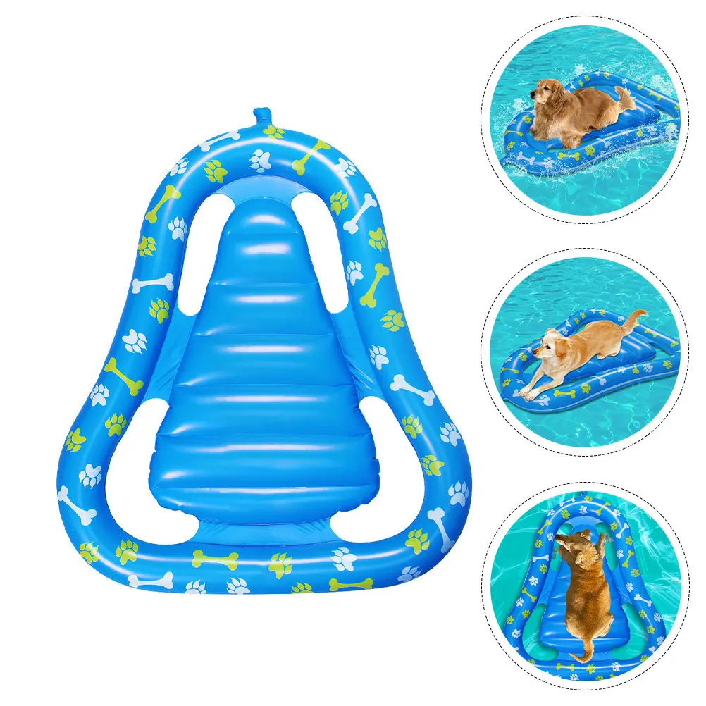 Nadmuchiwana mata pływająca dla zwierząt, materac do pływania dla psa, do użytku na zewnątrz i wewnątrz, pływająca łóżko dla zwierząt, chłodząca zabawa na lato.
