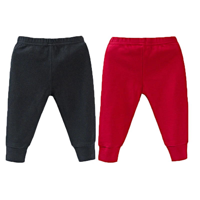 

Spring Newborn Baby Clothing 2Pcs/Lots Infant Trousers Baby Boys Leggings Elastic Waist Solid Cotton Baby Girls Pants