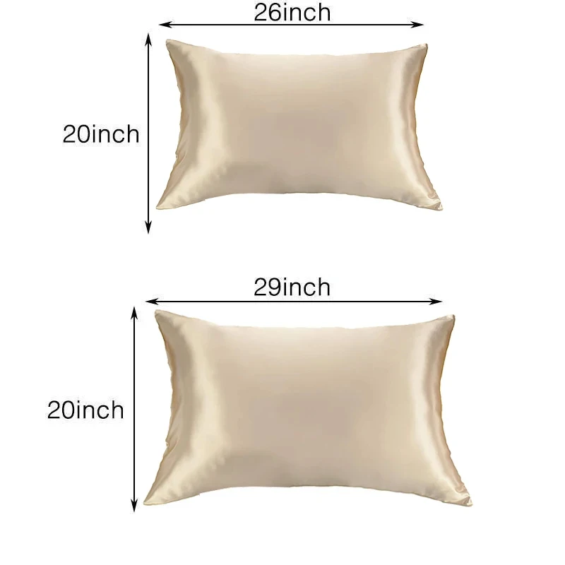 1pc Pillowcase Super soft Pillowcase Comfortable Luxury Satin Pillowcases for Hair and Skin Hypoallergenic Cooling Pillow Cases