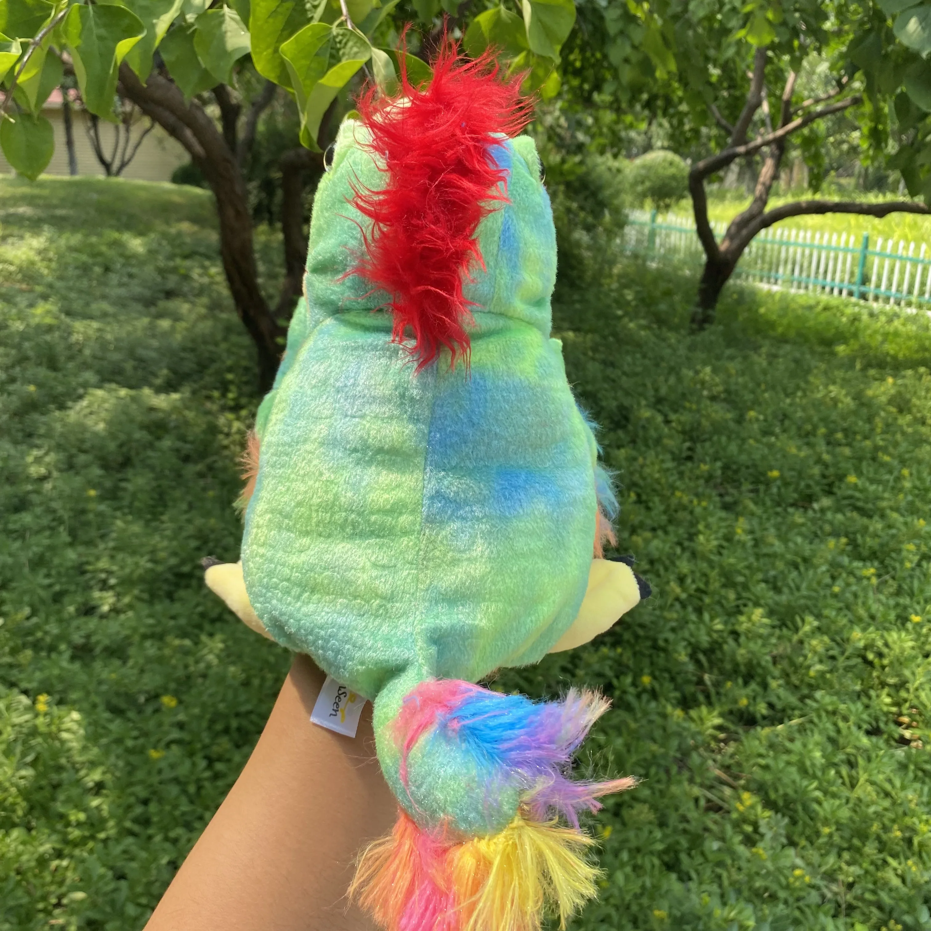 25cm simulação dos desenhos animados dinossauro triceratops pelúcia brinquedo fantoche feito à mão presente de aniversário do feriado boneca de jogo das crianças