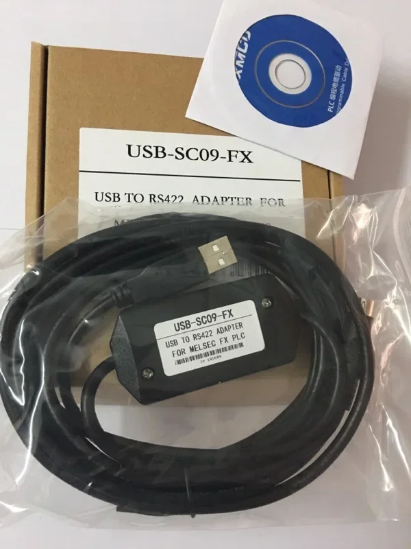 USB-SC09-FX for PLC Programming Cable FX0N FX1N FX2N FX0S FX1S FX3U FX3G Series Communication Cable Windows7/10