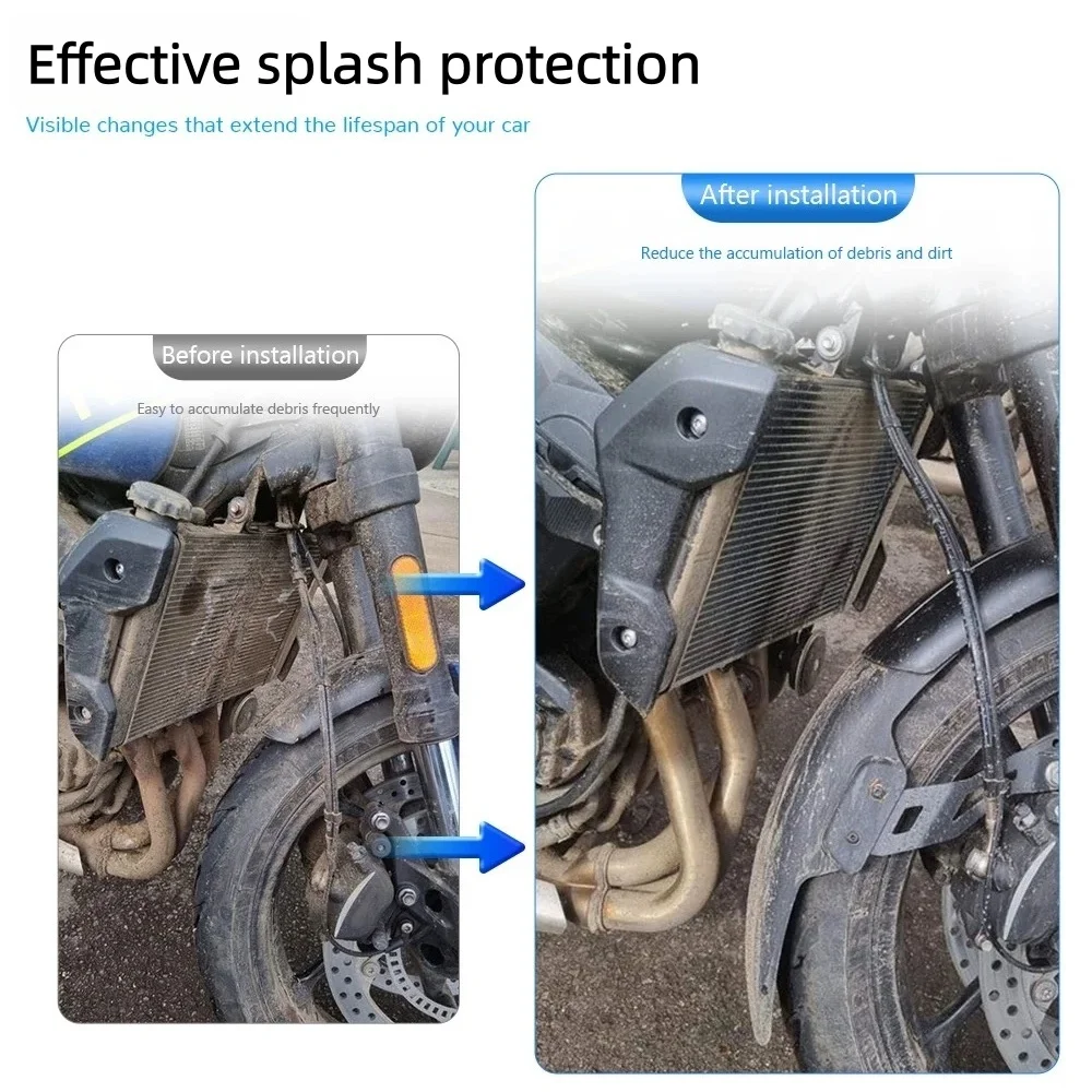 FOR Trident660 Front Fender Extension Piece Thickened ABS Extended Mudguard Water Tank & Exhaust Protector Accessory