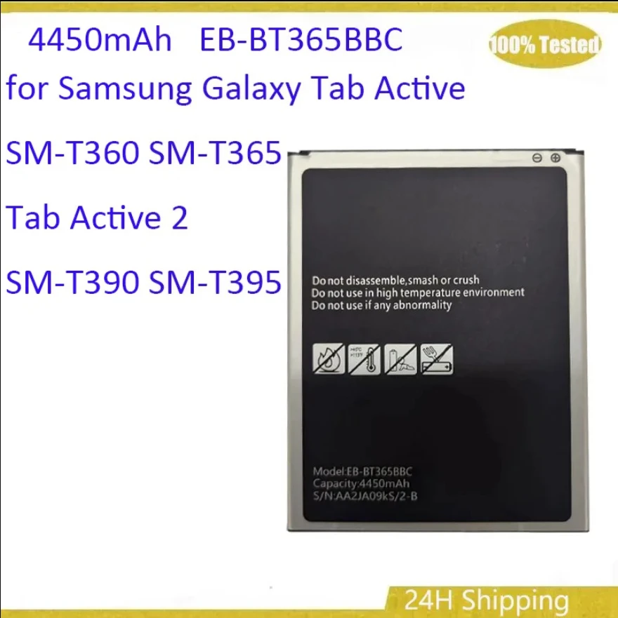 New 4450mAh battery EB-BT365BBC  EB-BT365BBE for Samsung Galaxy Tab Active 2 SM-T360 SM-T365 SM-T390 SM-T395N SM-T365F0 battery