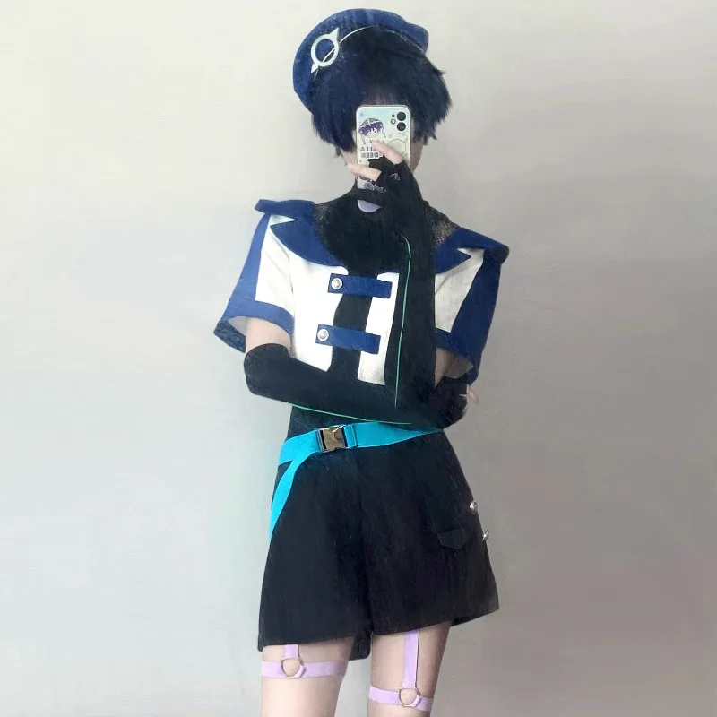 Spiel Genshin Impact Wanderer Cosplay Kostüm Uniform Komplettset für Frauen Männer Anime Party Halloween Karneval Rollenspiel Kleidung