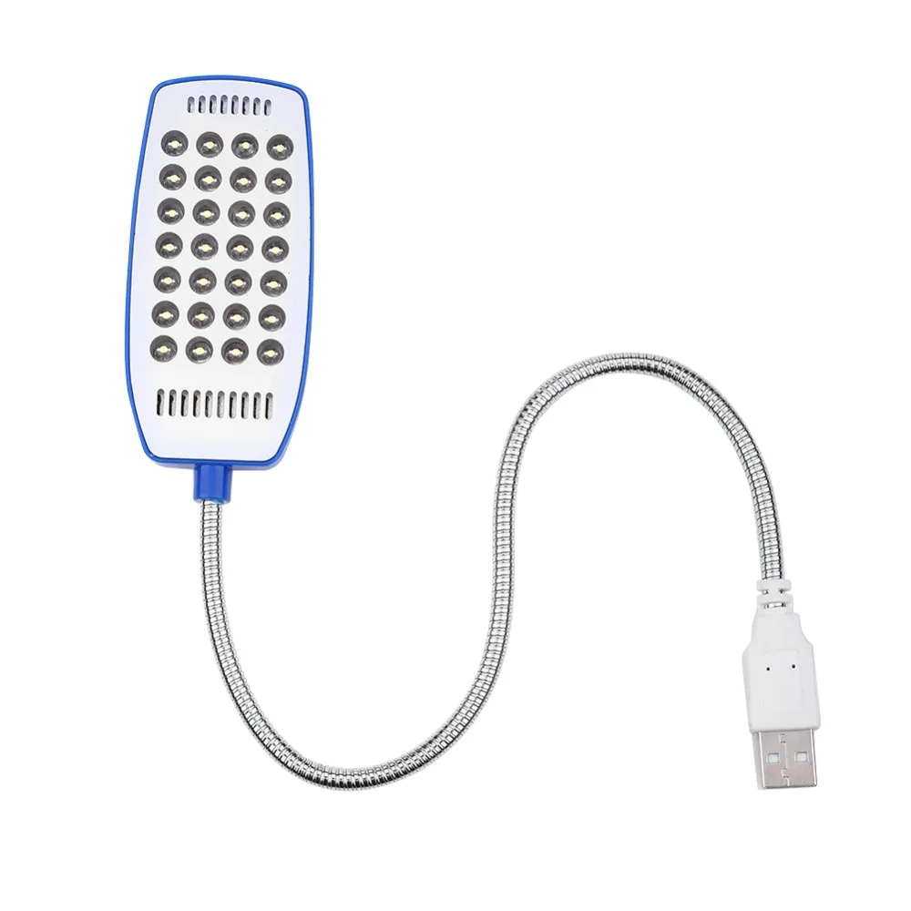 Durable 5V USB Reading Light with Switch White Light Flexible Gooseneck Light Portable 28 LEDs Mini USB Lamp Computer Keyboard