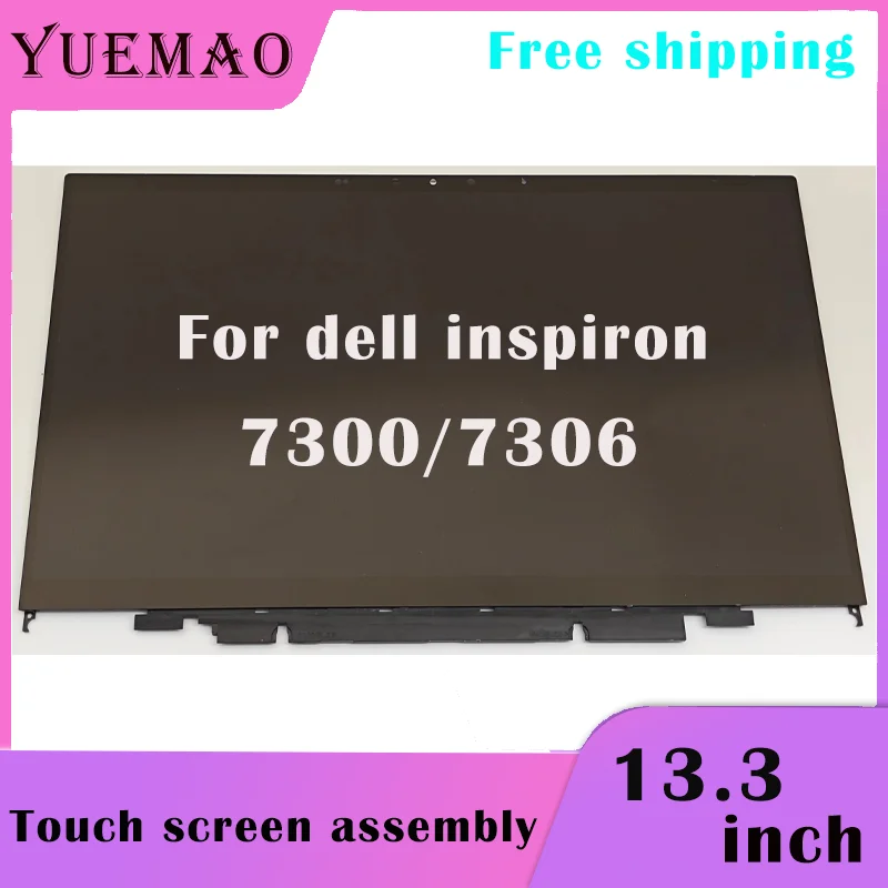 Conjunto do Digitalizador da Tela Lcd de Toque Substituição da Exposição Dell Inspiron 7300 7306 2-em1 P124g P124g001 P125g P125g002 13.3