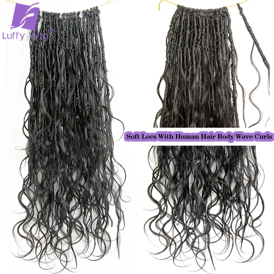 Rizos de cabello humano bohemios para mujer, extensiones de cabello ondulado, rastas bohemias