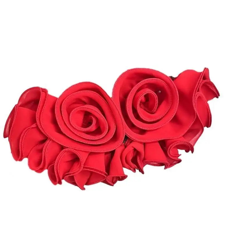 

39BD Decorative Ruffle Cloth Patches Halloween Costume Patches Embroidery Appliques for Tailoring and Customizing Apparels