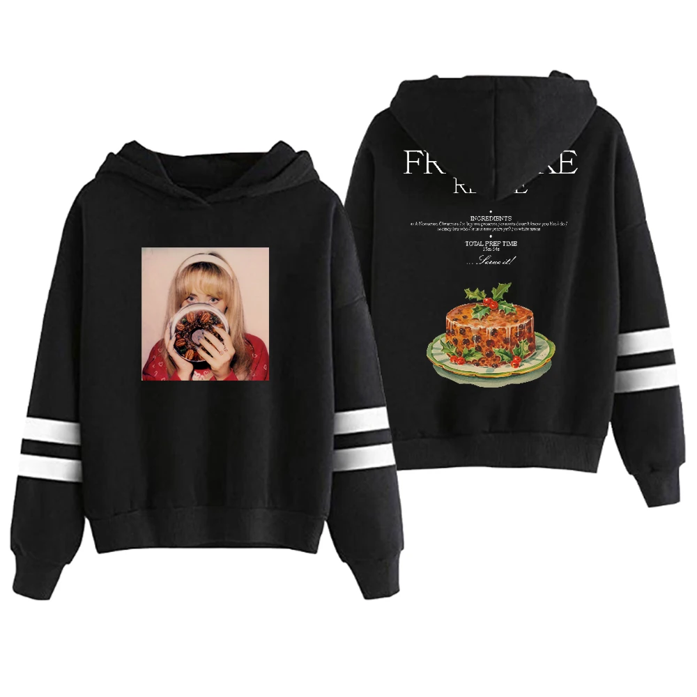 Sabrina Carpenter Fruitcake Merch Hoodie Pocketless Parallel Bars Sleeve Streetwear Men Women Hooded Sweatshirt Fashion Clothes