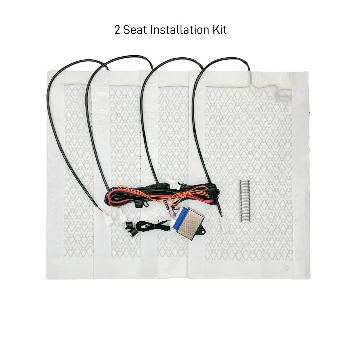 Universelles eingebautes Autositz-Heizungsset, passend für 2 Sitze, 12 V, Kohlefaser-Heizkissen, 3 Stufen, Dual-Control-Heizschaltersystem
