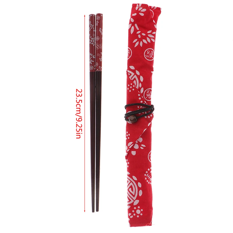 Japanese Chopsticks With Box Set Natural Ironwood Handmade Value Gift Sushi Chinese Food Reusable Portable Travel Tableware