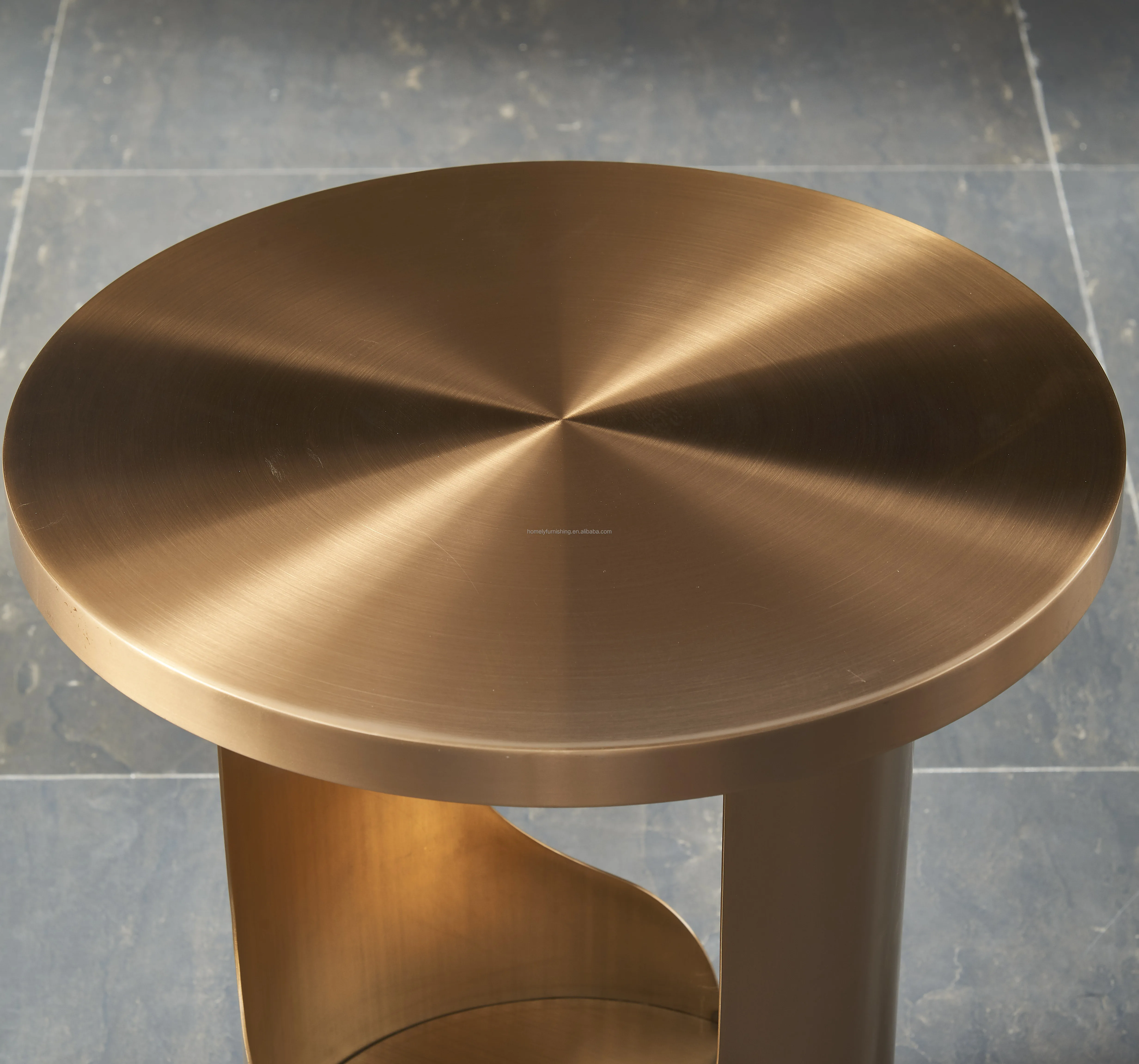 HOMELY Moderner Galvani Sierter Rosé Gold-Stainless Steel-Beistell Tisch Luxus-Lichtdesign Für Hotel-oder Wohn Möbel Für Wohnzimmer