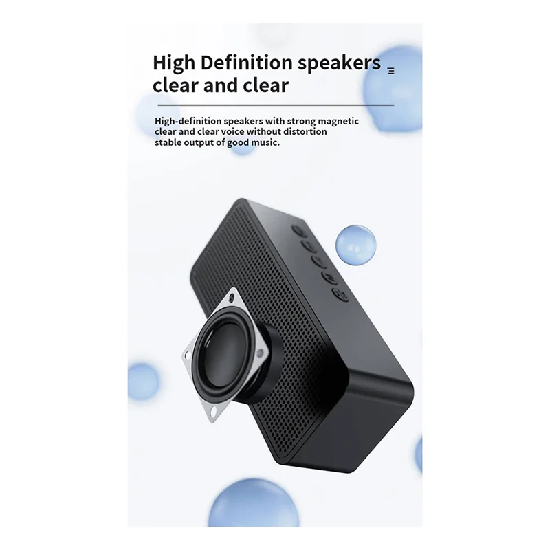 

Прочный беспроводной Bluetooth-динамик G50 с будильником, черный