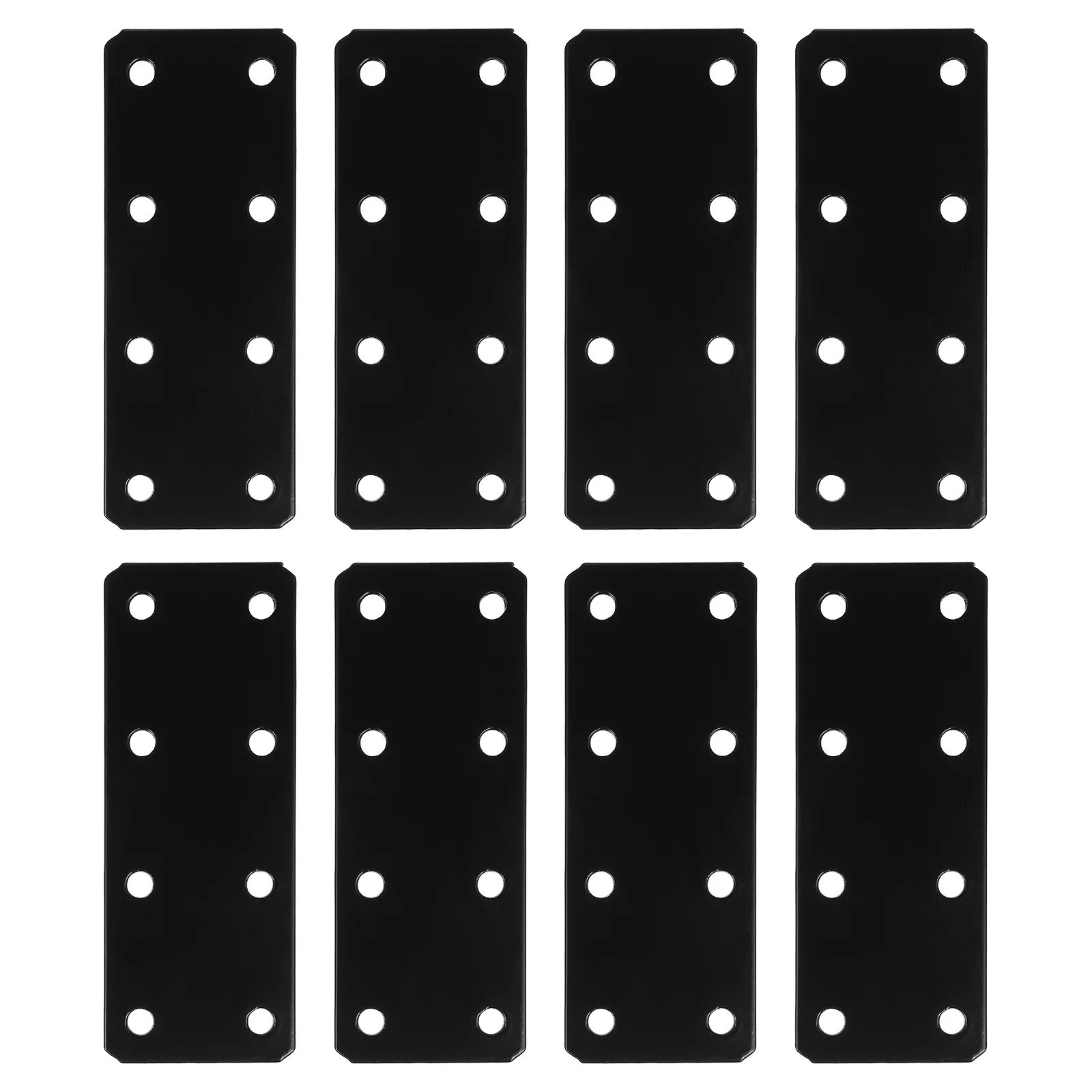 8 قطعة الأقواس المستقيمة المسطحة الحديد إصلاح لوحات لإصلاح الأثاث تحديد الأقواس المعدنية مقاومة للصدأ أكسيد أسود المغلفة #5