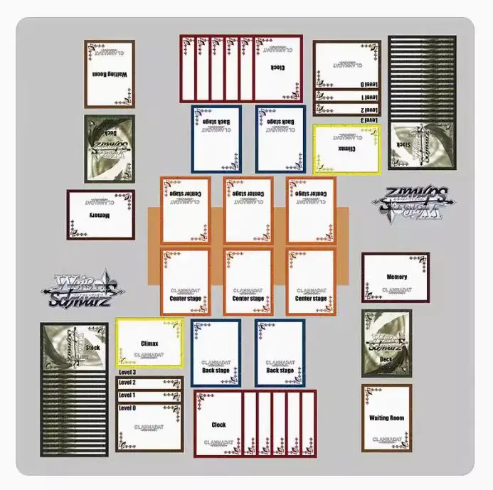 WS 블랙 앤 화이트 복엽 전투 매트, Weib Schwarz 특별 카드 매트, 2 인 대회, 카드 매트, 고무 매트