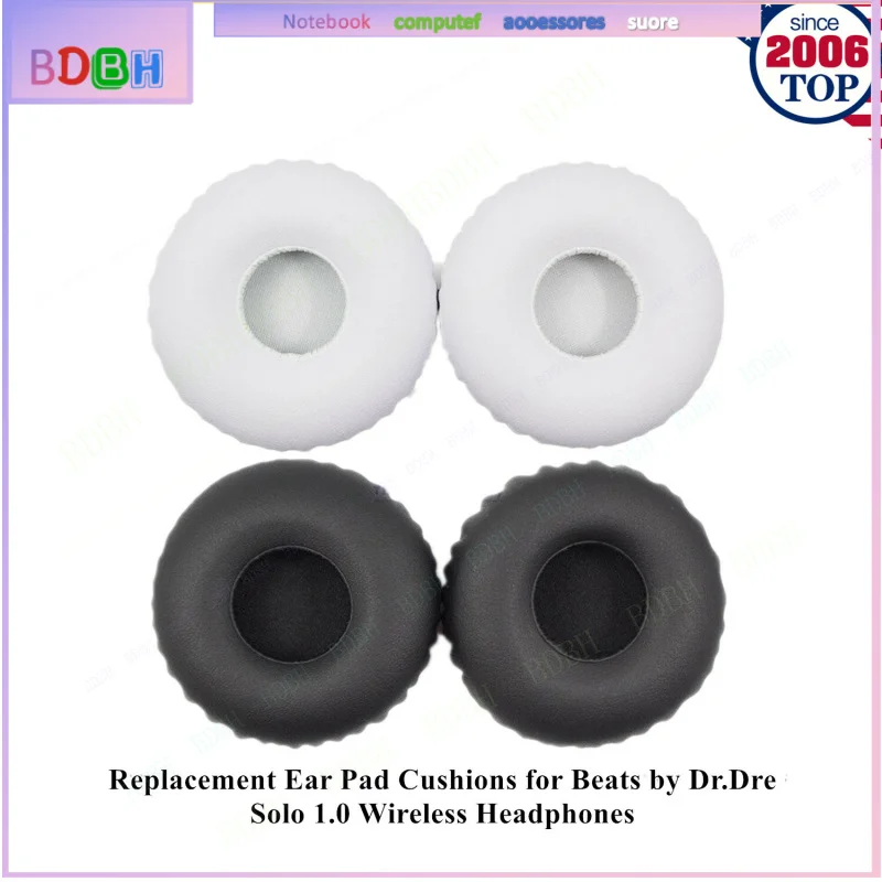Replacement Ear Pad Cushions For Beats by Dr.Dre Solo 1.0 Wireless Headphones