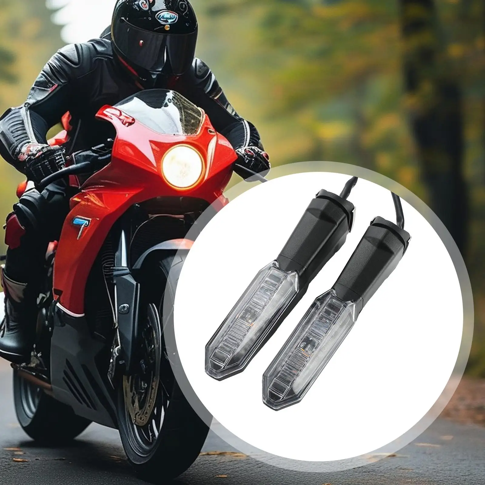 LED Turn Signals Light Blinker Kit Weather Resistant for Kawasaki Versys 1000 650 Front and Rear Use