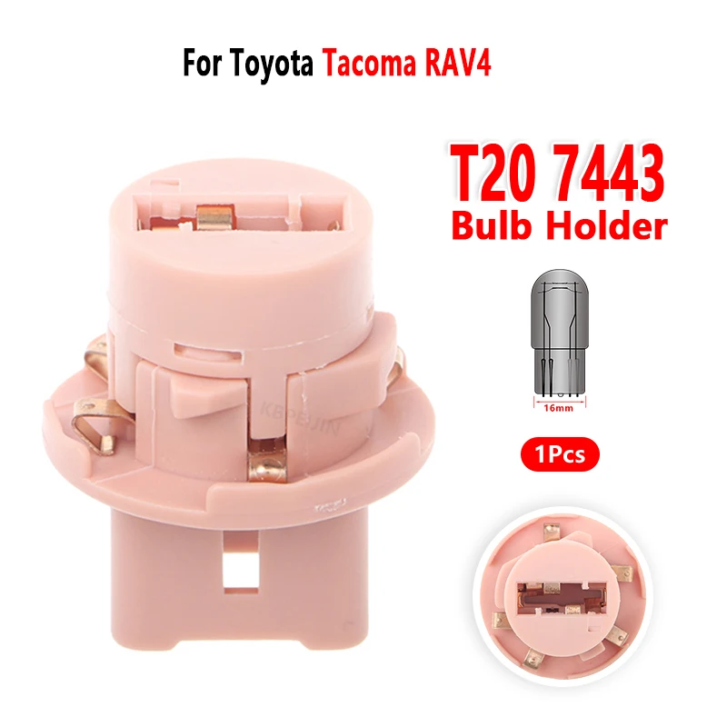 For Toyota Tacoma RAV4 Brake Light Socket T20 7443 Bulb Holder Car Lamp Base Accessories 1 Pcs