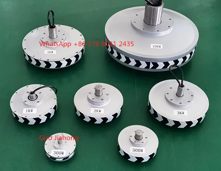 Alternator Fluks Aksial 5Kw Generator Motor Magnet Permanen Tanpa Biji