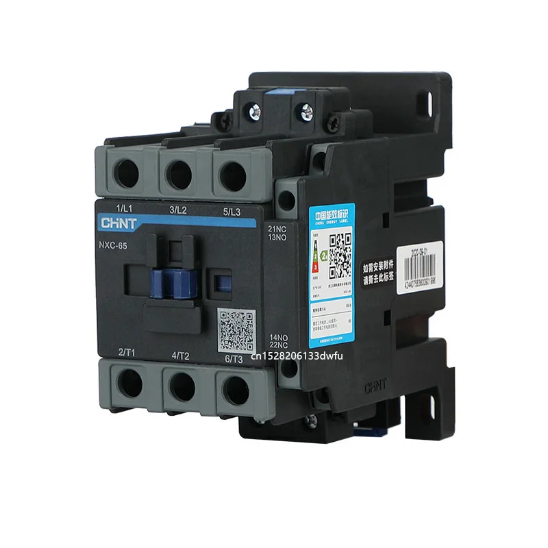 Contator de Energia Elétrica para Montagem em Trilho Din Contator Trifásico ca Chint Nxc65 65a Lc1d Lc1 Cjx2-6511 no nc 24v 36v 110v 220v 380v