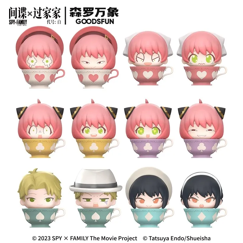 SPYFAMILY Afternoon Tea Time Mini Dolls Q Version Figures Model Twilight Anya Forger Yor Toy Anime Characters Ornaments Gifts