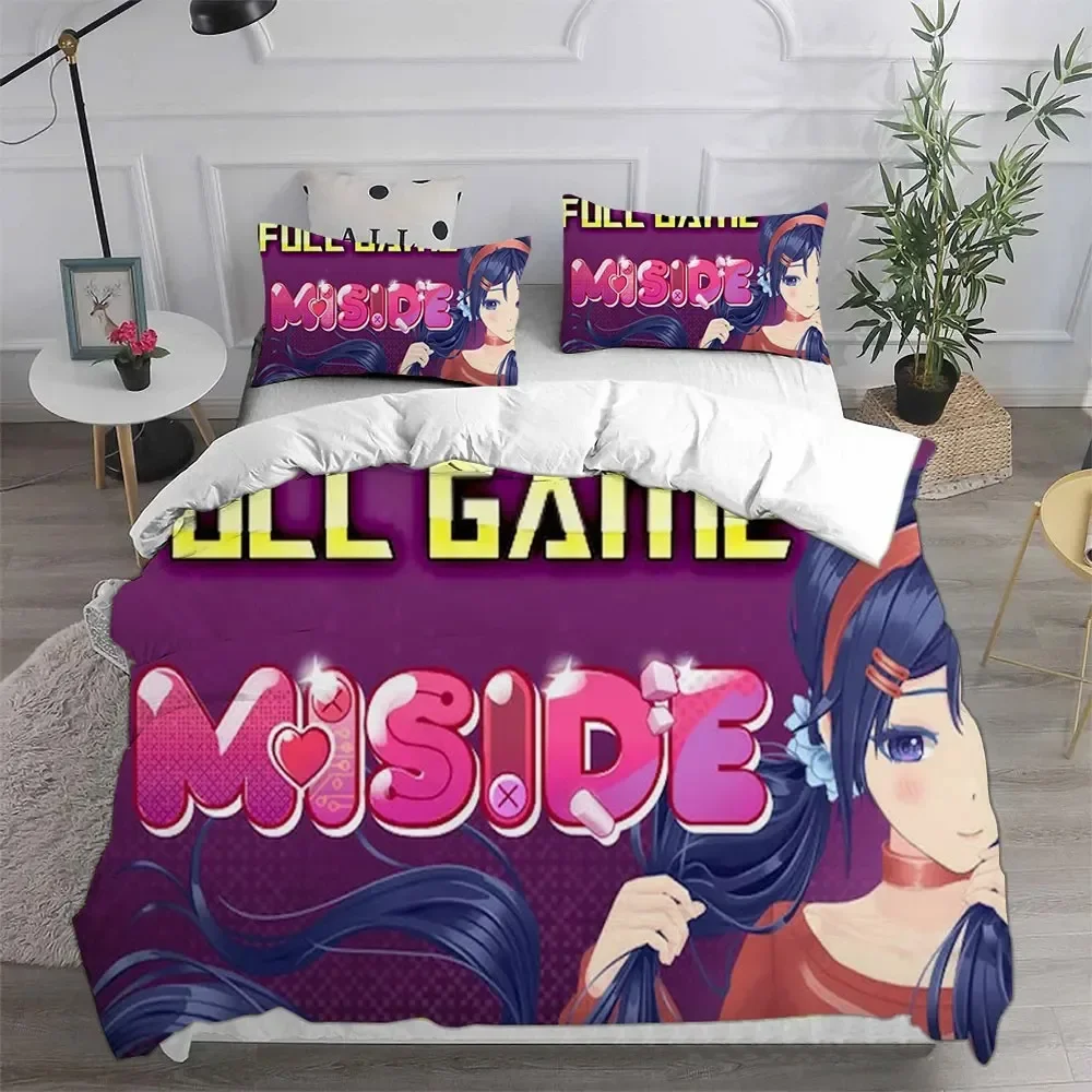 Game MiSide Bedding Sets 3D Printing MiSide Duvet Cover Pillowcase Sets Teenagers Children's Gifts Various sizes