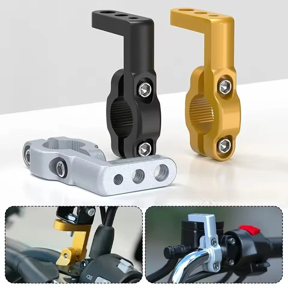 Aluminum Motorcycle Handlebar Bracket Multifunction Motorcycle Headlight Spotlights and Map Devices Handlebar Bracket Set